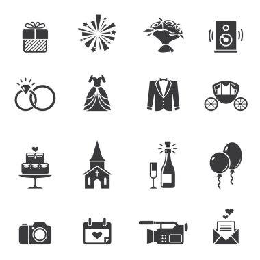 Siyah düğün simgeler