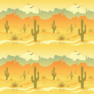 Desert landscape clipart