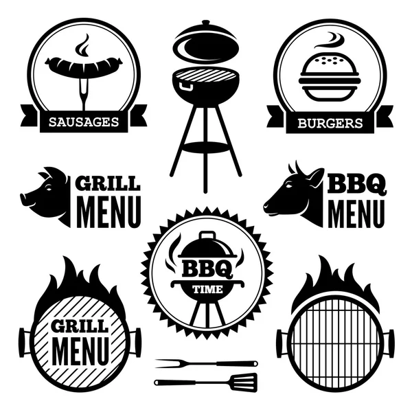 Parrilla y barbacoa — Vector de stock