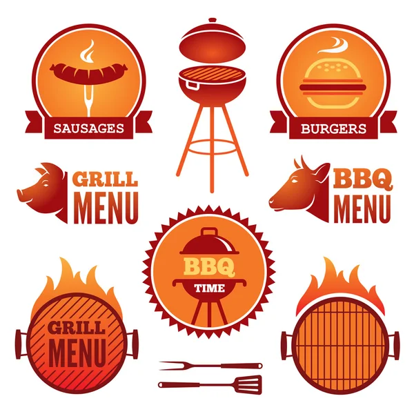 烧烤和 Bbq2 — 图库矢量图片