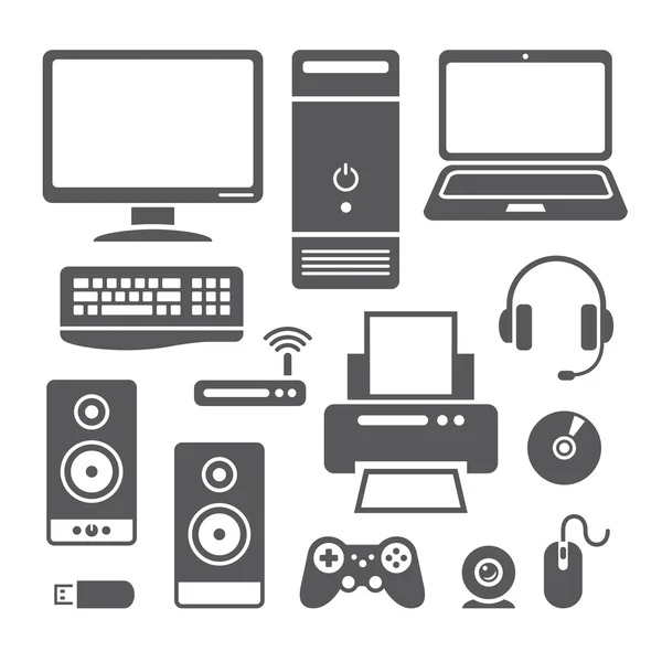 Iconos de dispositivos informáticos — Vector de stock