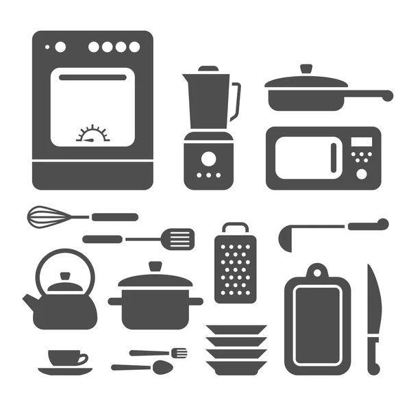 Juego de utensilios de cocina — Archivo Imágenes Vectoriales