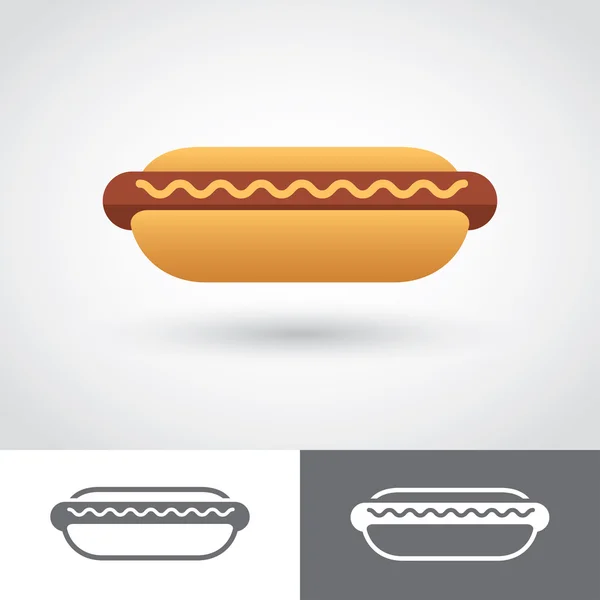 Icône Hot dog — Image vectorielle