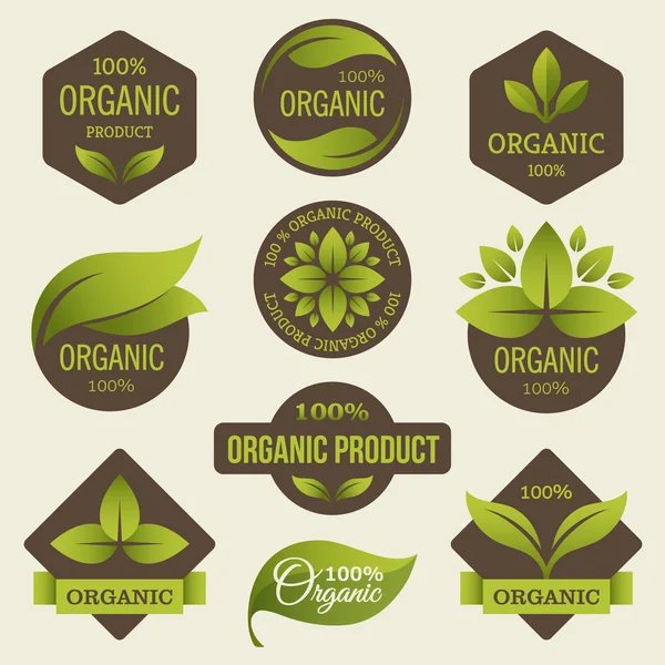 Organic products labels — Stock Vector