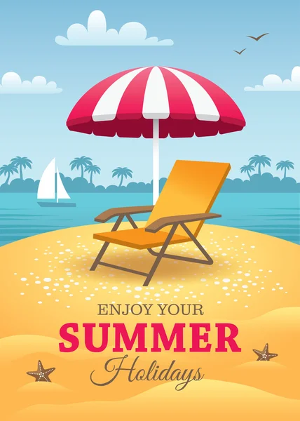 Summer Holidays Poster — Stock Vector