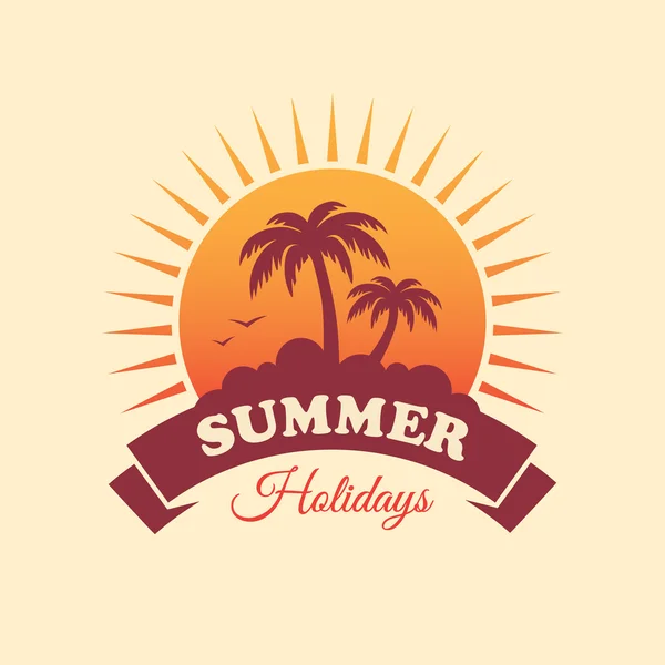 Summer Holidays Label — Stock Vector