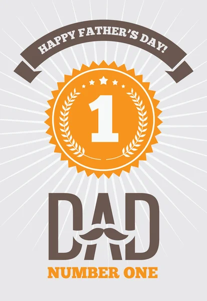 Dad number one 1 — Stock Vector