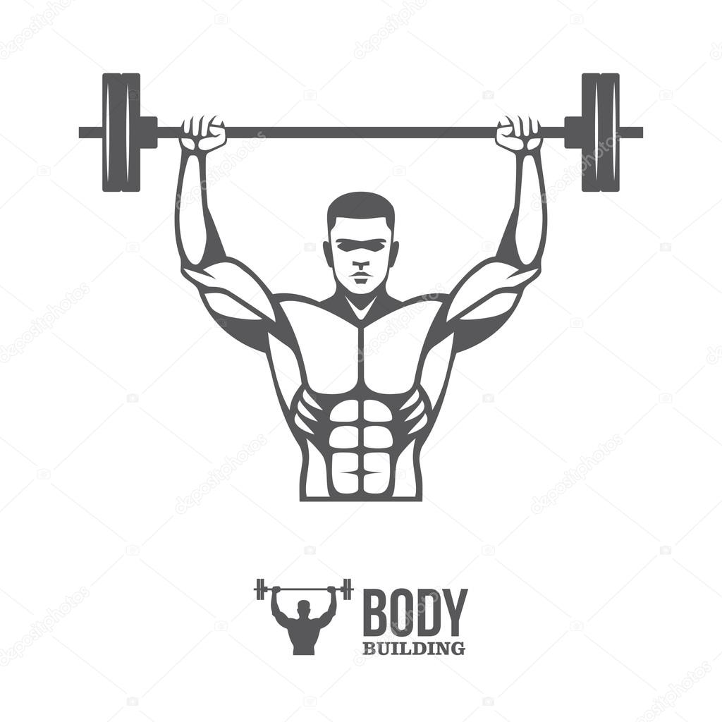 Bodybuilder lifting barbell