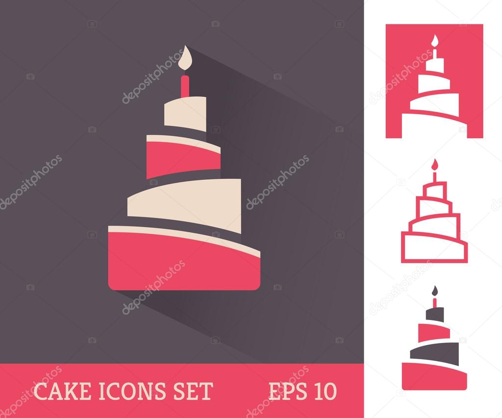 Cake icon set