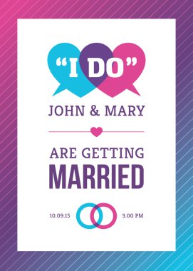 Parlak yaratıcı düğün kartları tasarımı