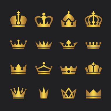 Download Golden Crown Icons Set Free Vector Eps Cdr Ai Svg Vector Illustration Graphic Art