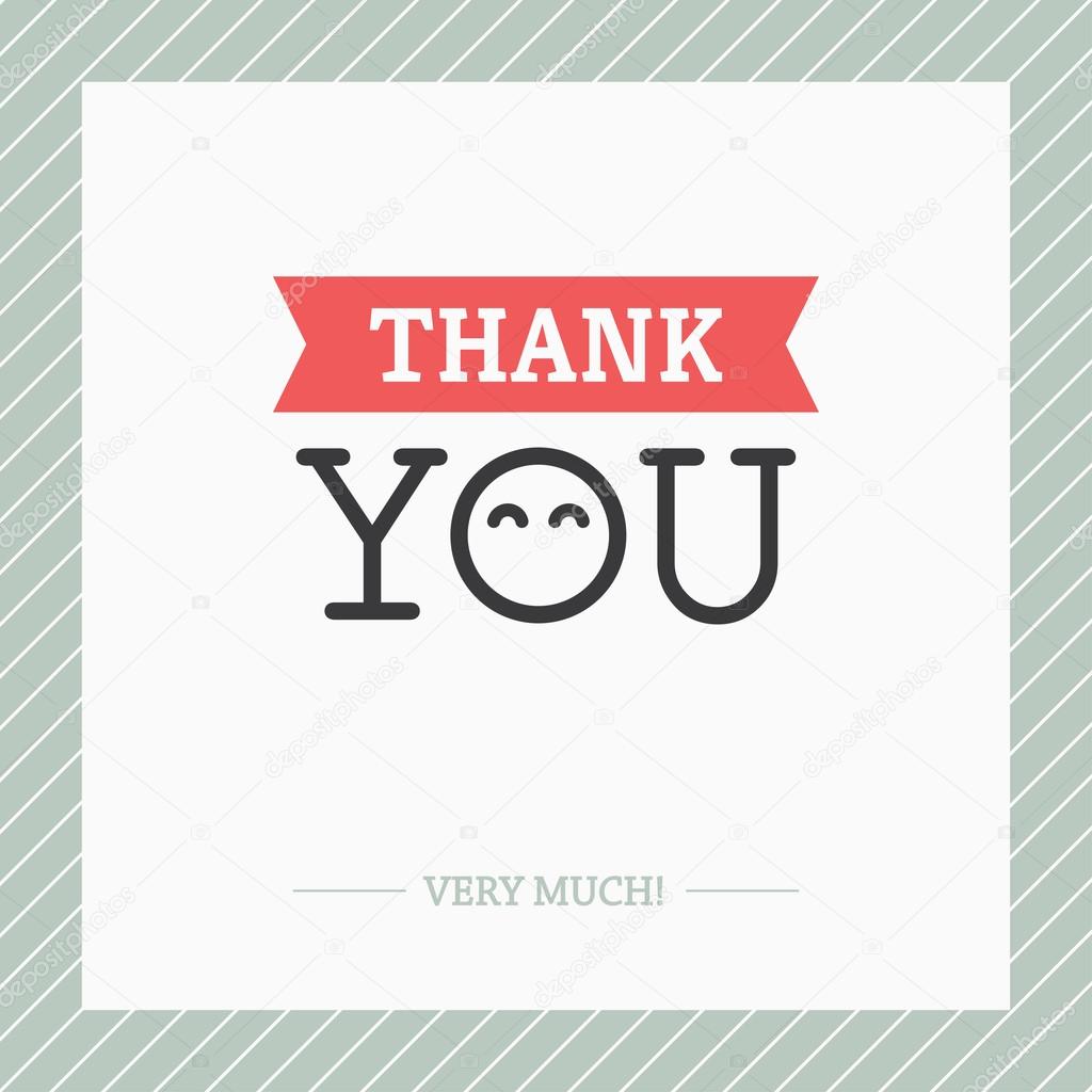 Thank You Card — Stock Vector © maglyvi 85076788