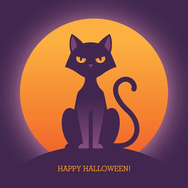 Gato Halloween — Vector de stock