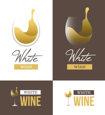 Beyaz şarap logosu