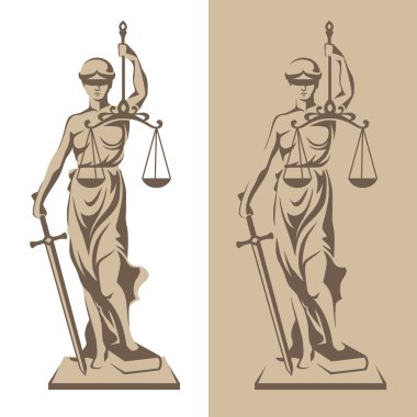 Themis heykeli illüstrasyon