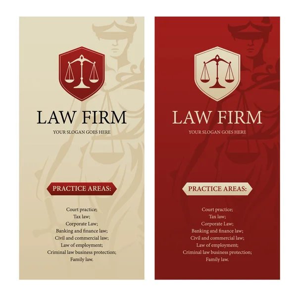 Law office, firm or company vertical banners — Stock Vector