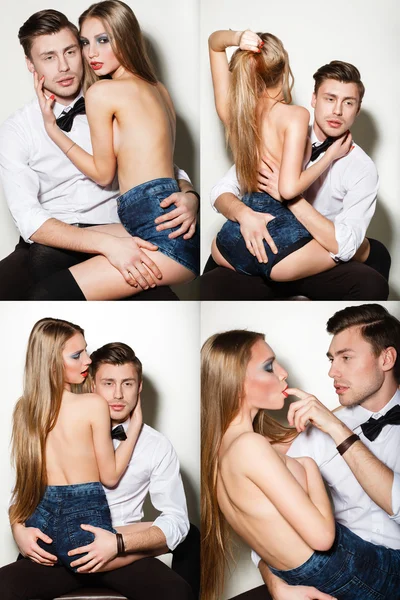 Sexy couple 4 in 1 — Stock Photo, Image