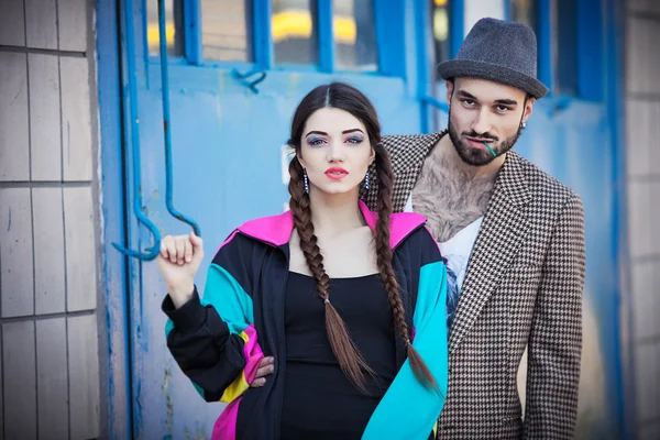 Youth party. stylish people. bright . fun in the company. — Stock Photo, Image