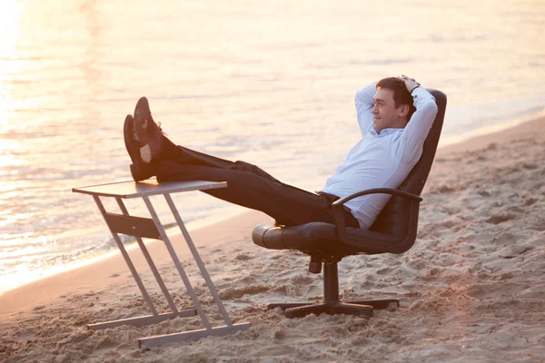 Business on the beach — Stock Photo, Image