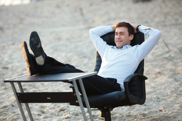 Negocios en la playa — Foto de Stock