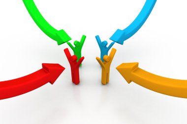 3D insan ok ve grafik