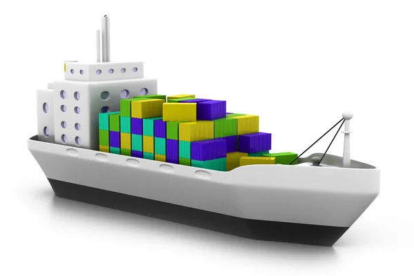 Cargo ship at the port — Stock Photo, Image