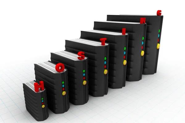 Netzwerk-Server im Rechenzentrum — Stockfoto