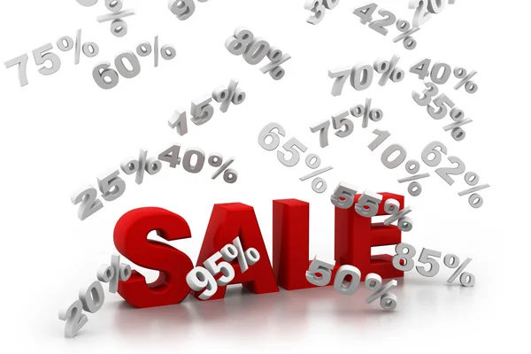 Sprzedaż i procenty — Zdjęcie stockowe
