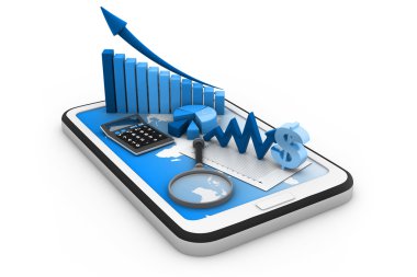 çubuk grafik ve iş nesnelerinden tablet PC