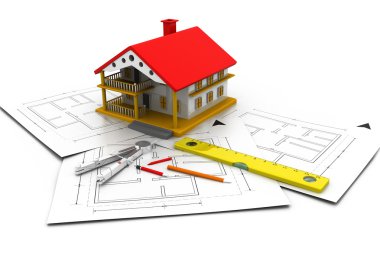 3D ev plan taslakları