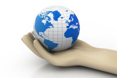 3B man holding dünya