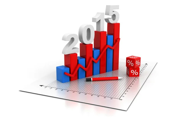 Business Graph 2015 — Stock Photo, Image