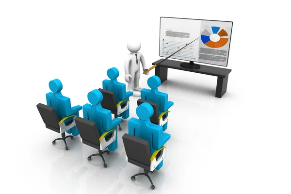 3d business persons at a Presentation — Stock Photo, Image