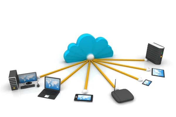 Concetto di cloud computing — Foto Stock