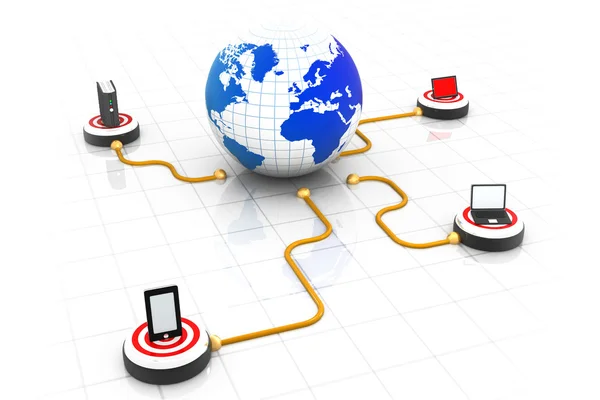 Global computer network — Stock Photo, Image