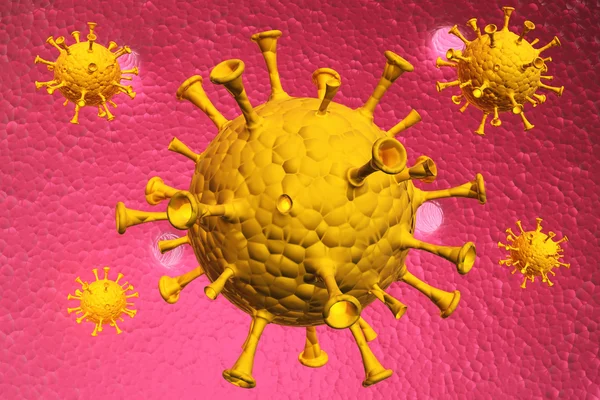 Virus, Bacterias 3d ilustración —  Fotos de Stock