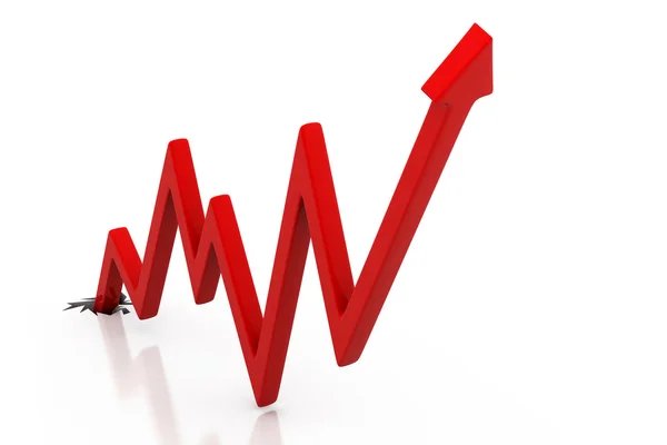 Business arrow  Graph — Stock Photo, Image
