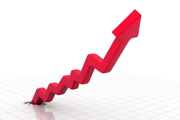 Gráfico de seta de negócios — Fotografia de Stock