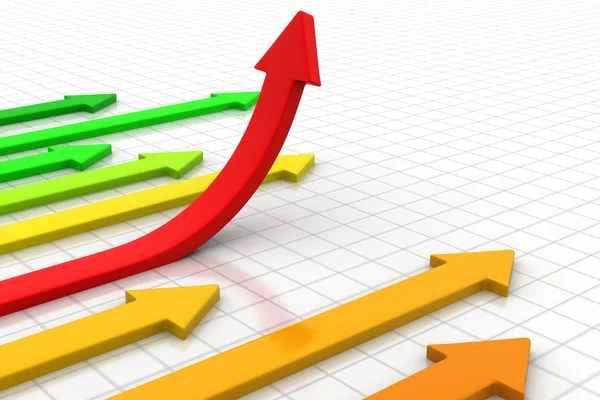 Gráfico de flecha de negocio — Foto de Stock