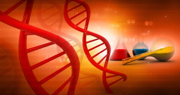 DNA with lab. science background — Stock Photo, Image