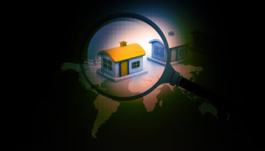 Büyüteç için eşsiz ev arama
