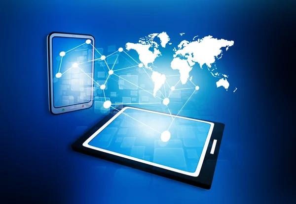 Business-Netzwerk auf Tablet-PC — Stockfoto