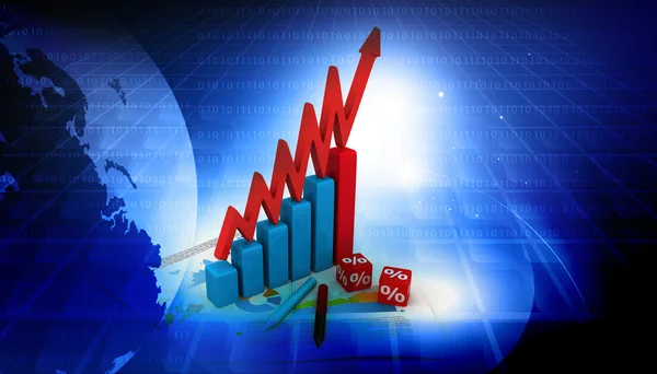 3d business graph — Stock Photo, Image