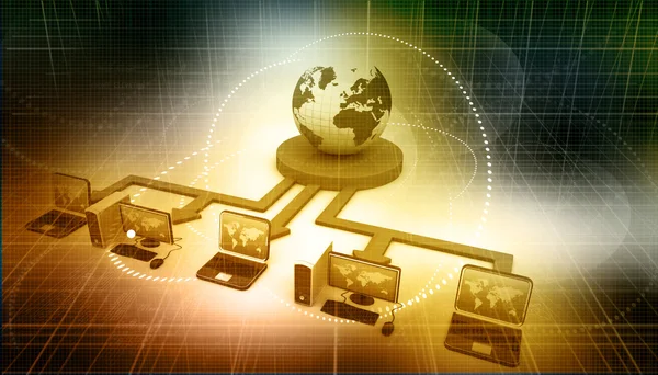 Computer Network and internet communication — Stock Photo, Image