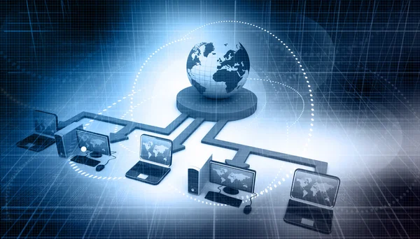 Datakommunikation nätverk och internet — Stockfoto