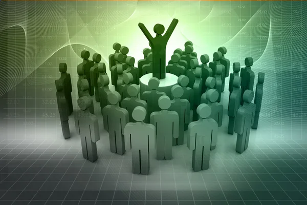 3d person icon leadership and team — Stock Photo, Image