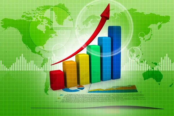 Business graph and charts — Stock Photo, Image