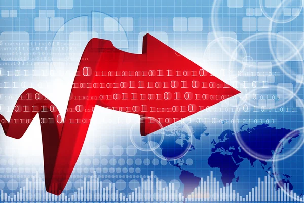 Gráfico de seta de negócios — Fotografia de Stock