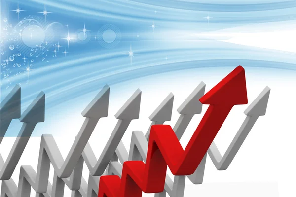 Gráfico de seta de negócios — Fotografia de Stock