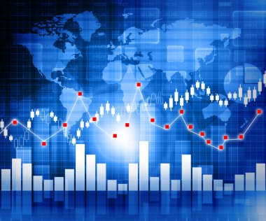 hisse senedi grafik ve çubuk grafik